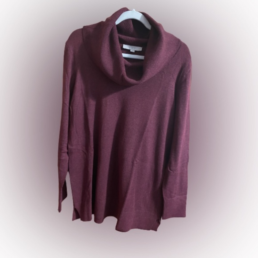 LOFT Women’s burgundy extra large tunic sweater size extra large